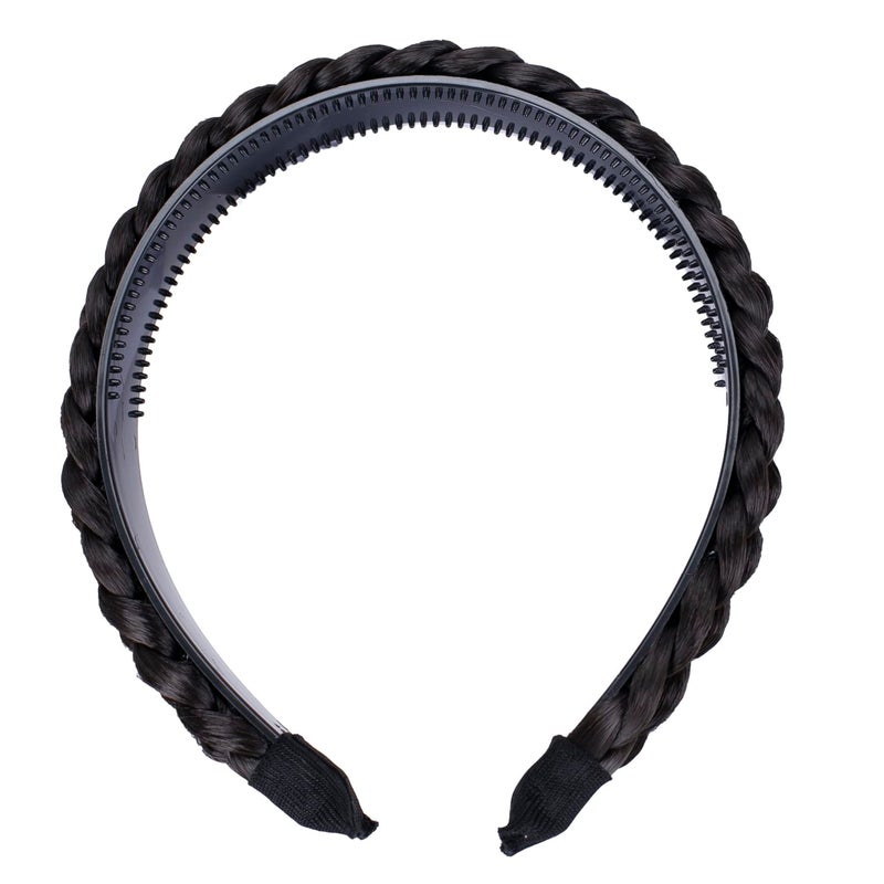 CAISHA Headband Ponytail Braided Hair piece Hair band Hair Accessories Dark Chocolate Brown HR9 - Image 3